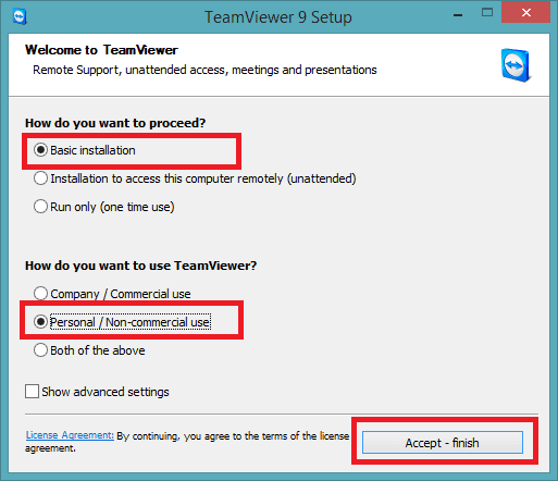 Cài đặt Teamviewer trực tiếp lên máy tính